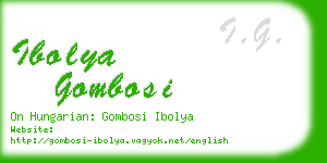 ibolya gombosi business card